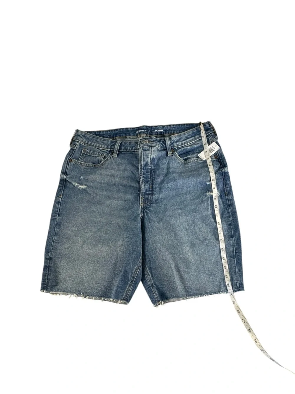 Old Navy OG Loose Jorts Womens 16 High Rise Long Denim Bermuda Shorts NWT